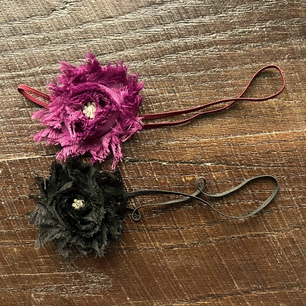 Floral headbands with rhinestone detail baby 3-18 months